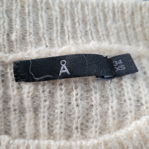 Ahlens Swedish Stripe Mohair Wool Knitted Pullover Sweater XS - Picture 10 of 12